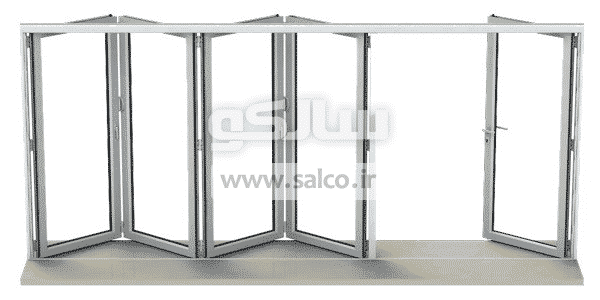 salco.ir - سیستم آکاردئونی در و پنجره دوجداره آلومینیومی